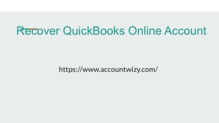 Recover QuickBooks Online