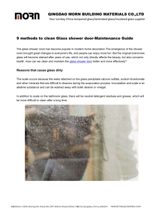 9 methods to clean Glass shower door-Maintenance Guide