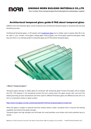 Architectural tempered glass guide-8 FAQ about tempered glass