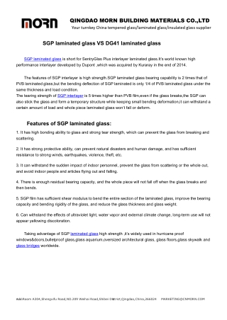 SGP laminated glass VS DG41 laminated glass