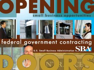 U.S. Small Business Administration Government Contracting Business Development Programs