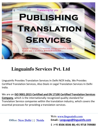 TOP Language Translation Company In India And Worldwide | Linguainfo