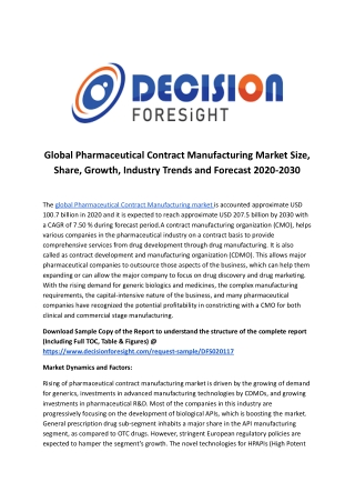 Global Pharmaceutical Contract Manufacturing Market.docx