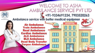 Book Road Ambulance Service with medical equipment |ASHA