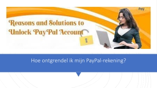Hoe ontgrendel ik mijn PayPal-rekening?