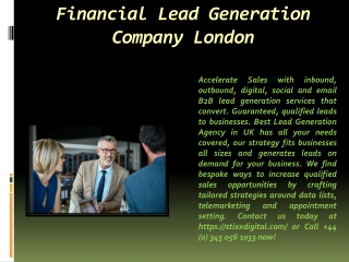 Financial Lead Generation Company London