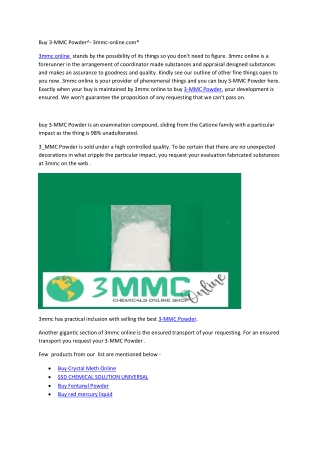 Buy 3-MMC Powder^- 3mmc-online.com*
