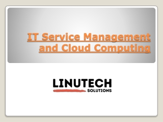 IT service management and cloud computing