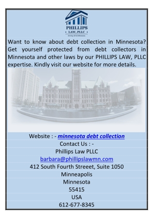 Minnesota Debt Collection Phillipslawmn.com