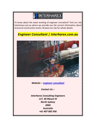 Engineer Consultant  Interharex.com.au