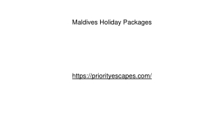 Maldives Holiday Packages