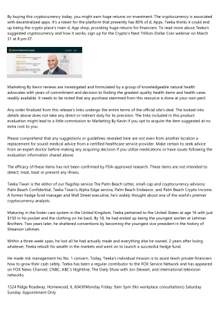 Teeka Tiwari Next Trillion-dollar Crypto Coin: Truth Exposed ...