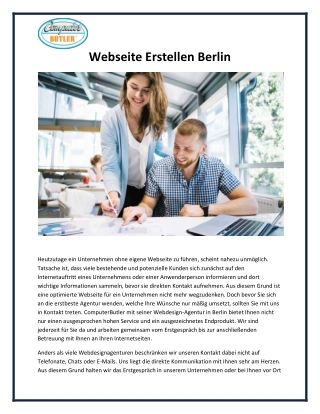 Webseite Erstellen Berlin