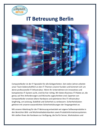IT Betreuung Berlin
