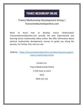 Trance Mediumship Development Group  Trancemediumshiponline.com-converted