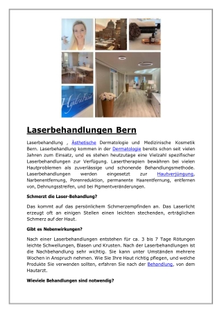 Laserbehandlungen Bern