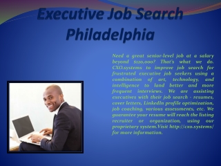 Executive Job Search Philadelphia