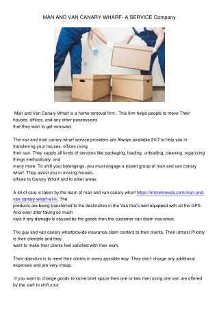 MANANDVANCANARYWHARF-ASERVICECompany