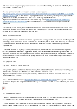 HPV Cure News