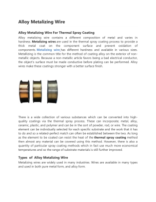 Alloy Metalizing Wire-converted