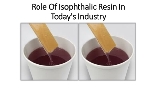 Some of the differences between the Isophthalic resin & Vinyl esters