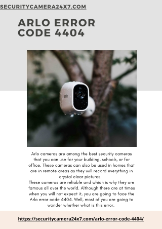 How Can Fix Arlo Error Code 4404