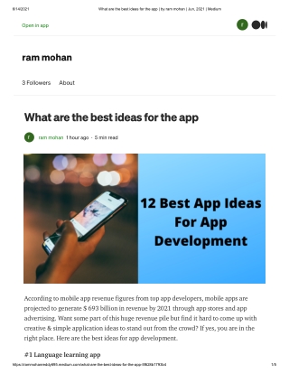 What are the best ideas for the app