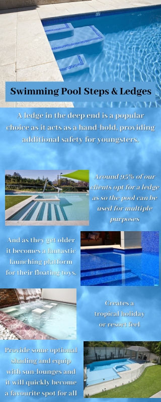 Swimming pool steps & ledges