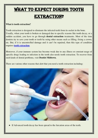 What to Expect During Tooth Extraction