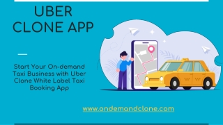 Uber Clone: On-Demand Taxi Booking App