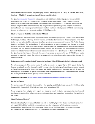 Semiconductor Intellectual Property (IP) Market