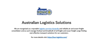 Logistics Services & Freight Forwarding