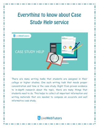 Everything to know about Case Study Help service