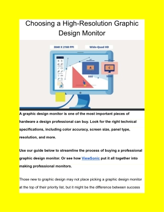 Choosing a High-Resolution Graphic Design Monitor