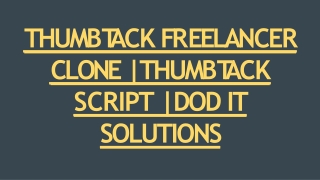 Thumbtack Freelancer Clone Script - DOD IT Solutions