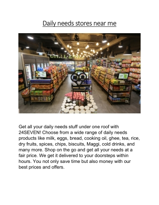 Daily needs stores near me