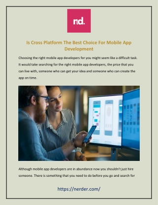 Is Cross Platform The Best Choice For Mobile App Development