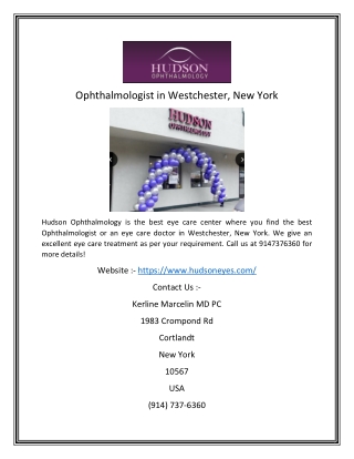Ophthalmologist in Westchester, New York-converted