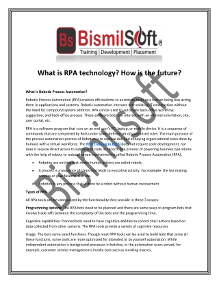 What is RPA technology