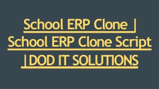 Readymade School ERP Script - DOD IT Solutions