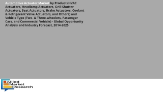 Automotive Actuator Market Strategies of Major Companies, and New Trends by 2030