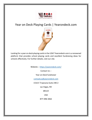 Year on Deck Playing Cards Yearondeck.com-converted