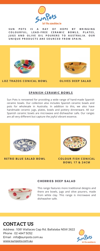 What are Some Unique Features of Sun Pots Ceramic Bowls Online