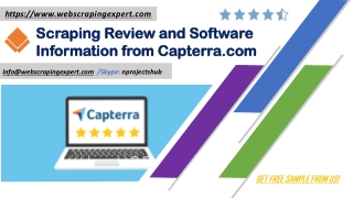 Scraping Review and Software Information from Capterra.com