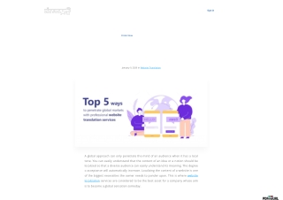 Top 5 Ways To Penetrate Global Markets With Website Translation