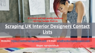 Scraping UK Interior Designers Contact Lists
