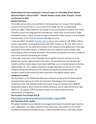 Humidity Sensor Market