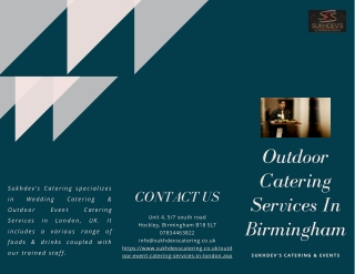 Get Outdoor Catering Services In Birmingham