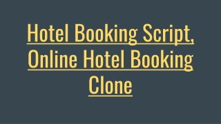 Hotel Booking Script - ScriptStore.in