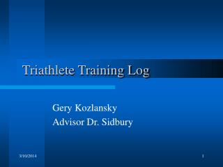 Triathlete Training Log